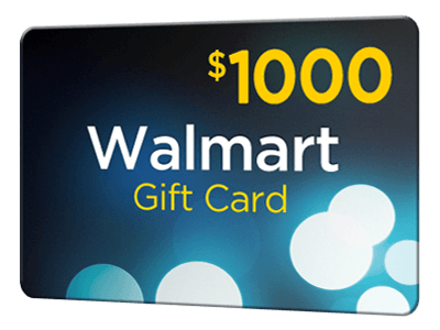 Walmart gift card up to $1000